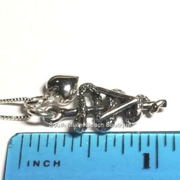 Sterling Silver Veterinarian Caduceus Necklace Doctor Vet Tech Graduation Gift - Picture 9 of 12